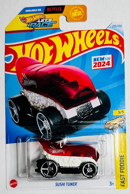 Hot Wheels 2024 - Sushi Tuner - New for 2024 - Fast Foodie 5/5 - Red/White