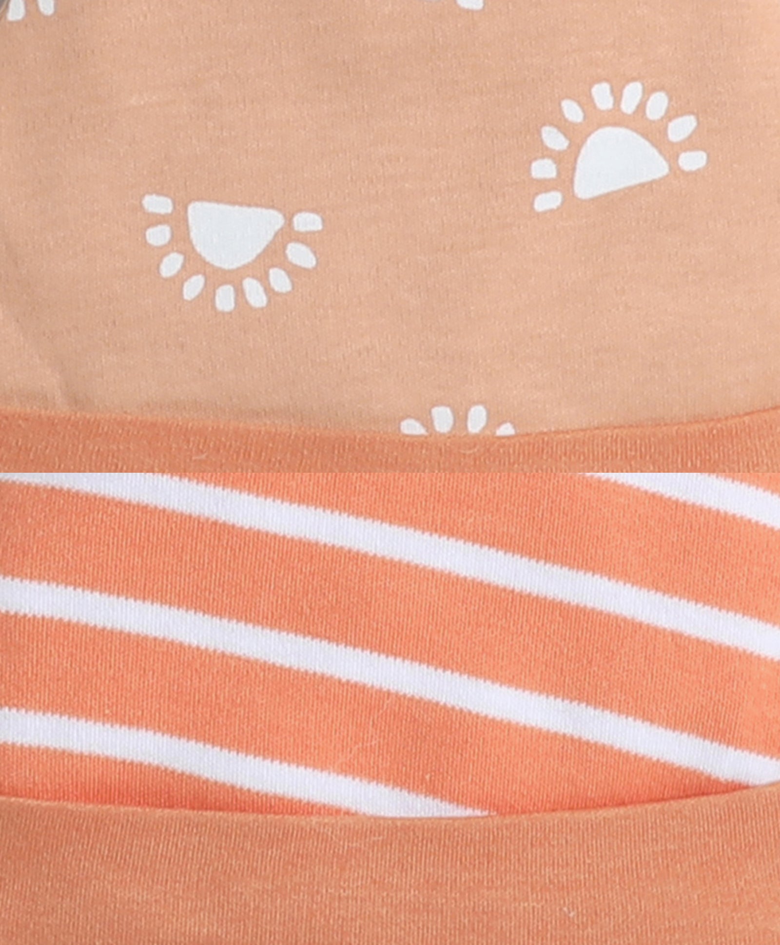 Orange Baby Girls Knotted Cap Pack Of 2