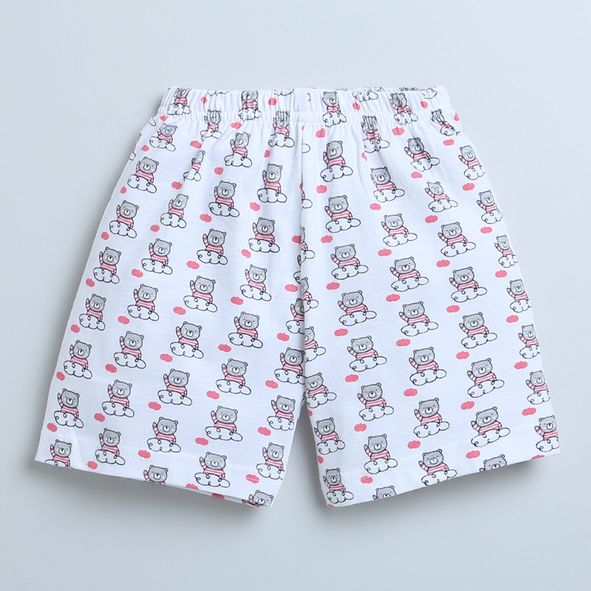 Purple & White Girls Shorts Pack Of 2