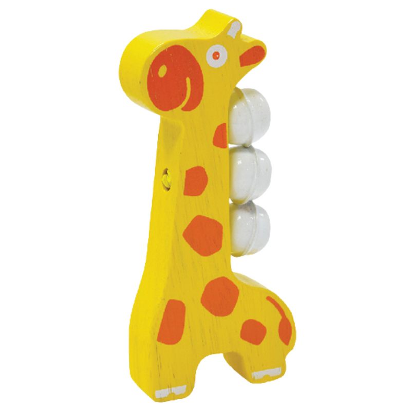 Wooden Toy For Kids: Bell Giraffe Small Indoor Toy Made in Thailand