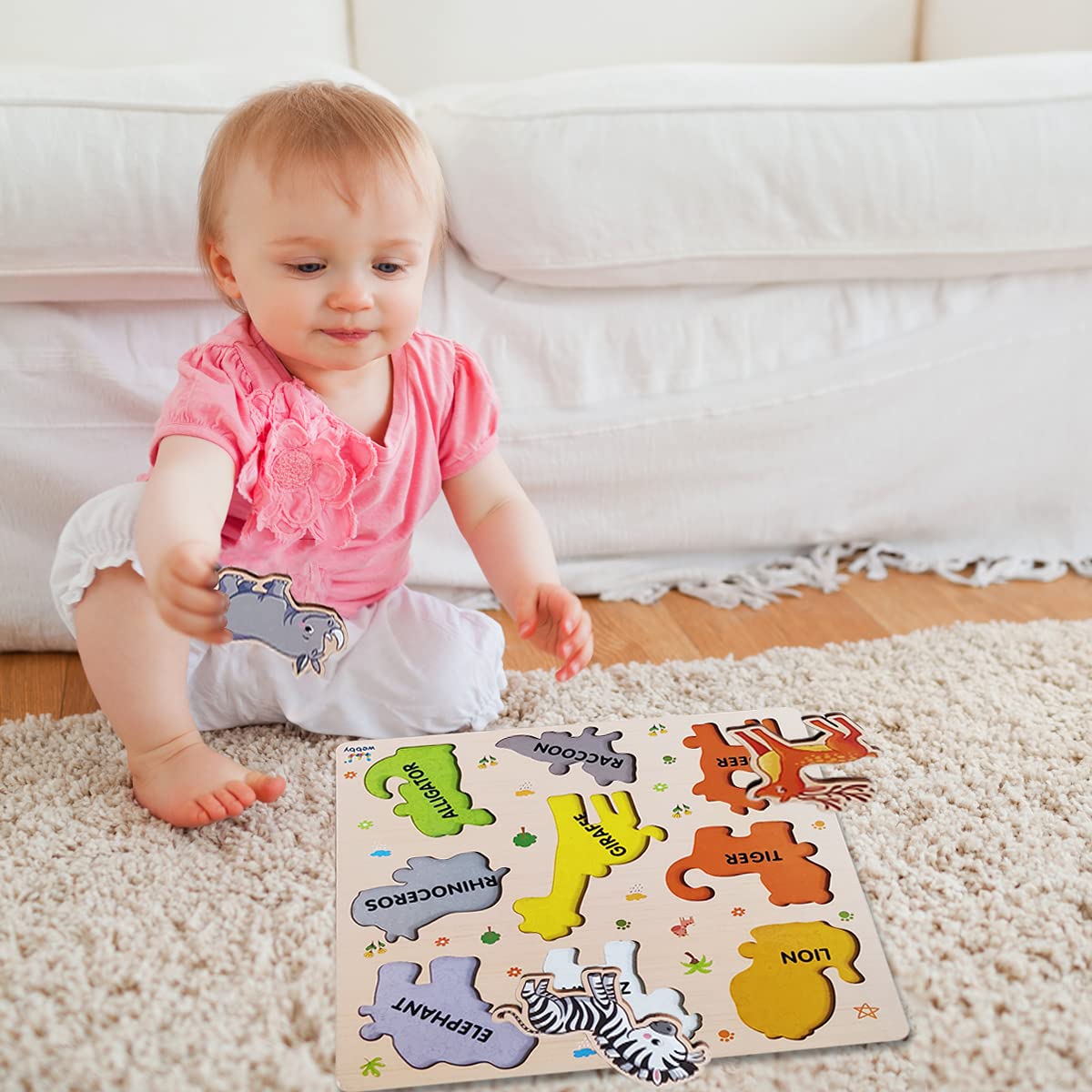 Webby 12 x 12 Animals Wooden Board Puzzle