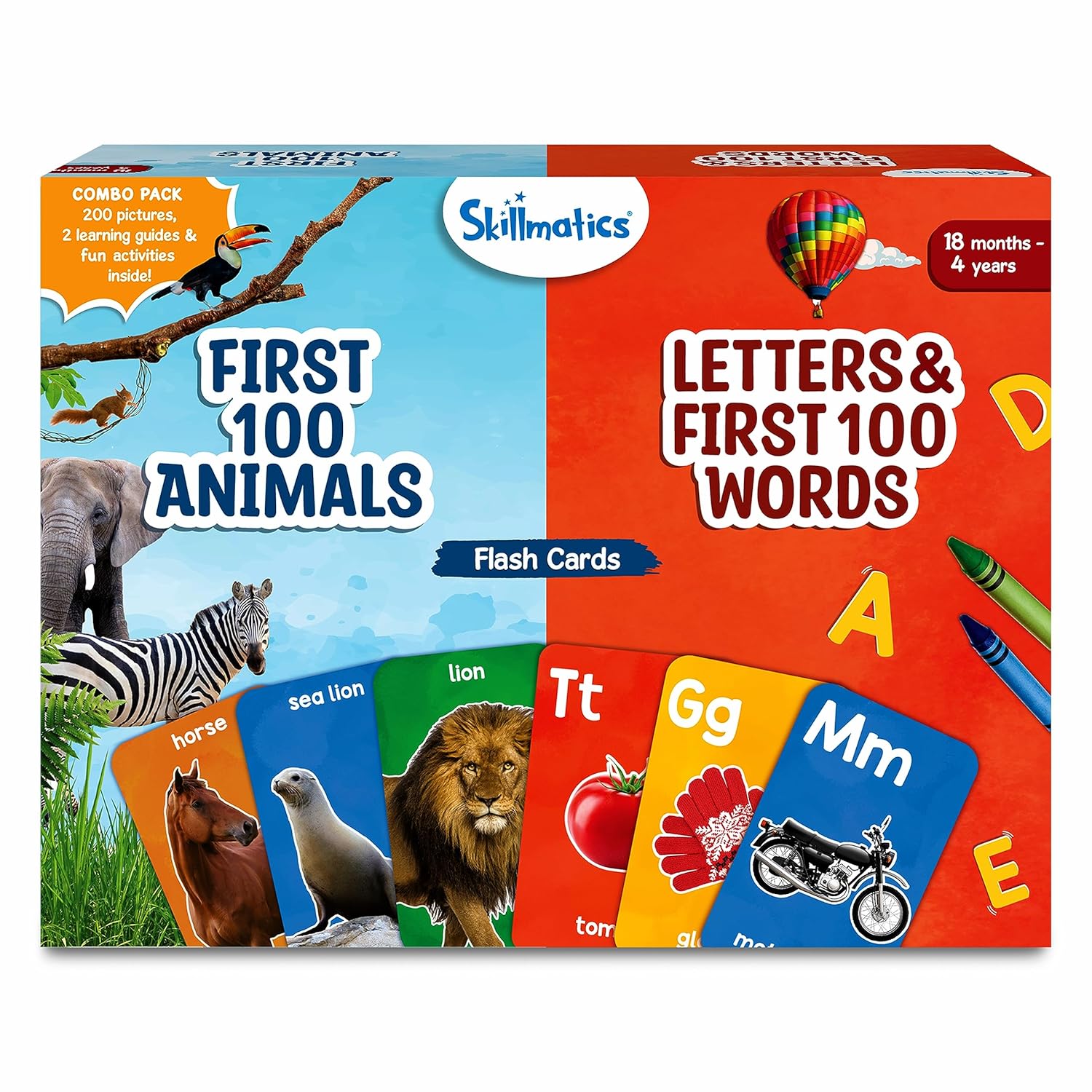 Skillmatics Flash Cards Combo - Animals & Letters