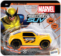 SKOODLE Marvel Pull-Back SUV - Wolverine Edition, Marvel Inspired Toy Bikes with Sturdy and Long-Lasting Construction, Enhances Motor Skills and Fun Vehicle Toy for Gifting - Yellow