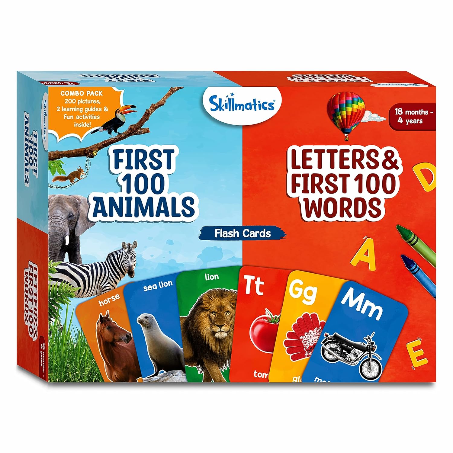 Skillmatics Flash Cards Combo - Animals & Letters