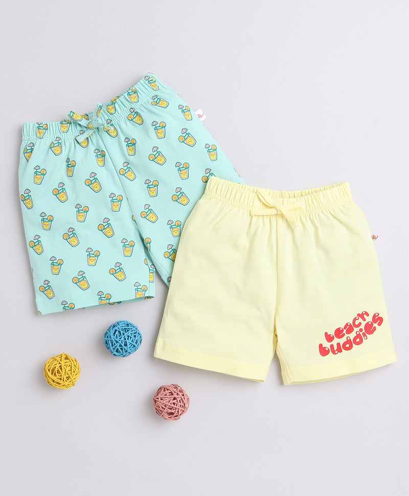 Mint & Yellow Boys Shorts Pack Of 2
