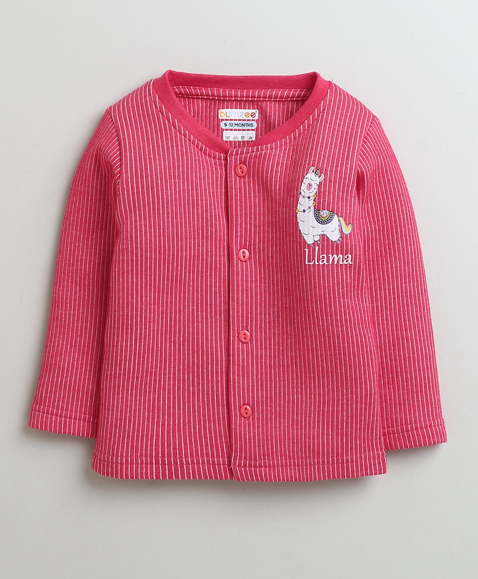 Dark Pink Full Sleeves Cotton Thermal Jabla & Jogger Set