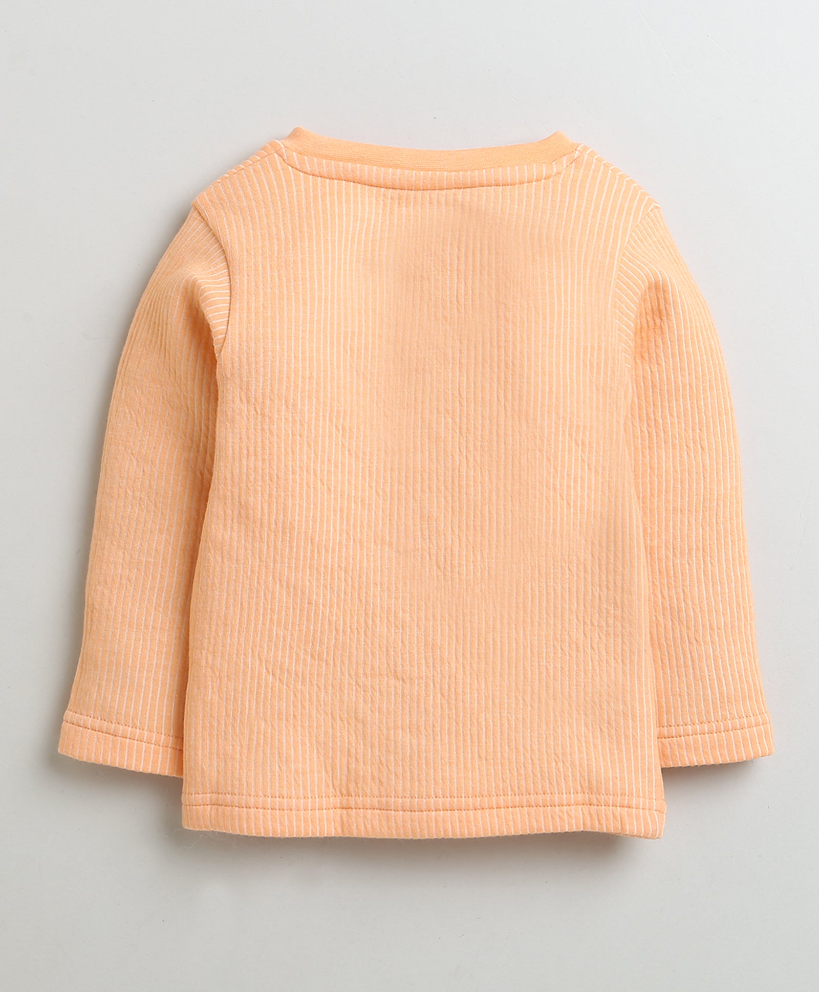 Orange Full Sleeves Cotton Thermal Jabla & Jogger Set