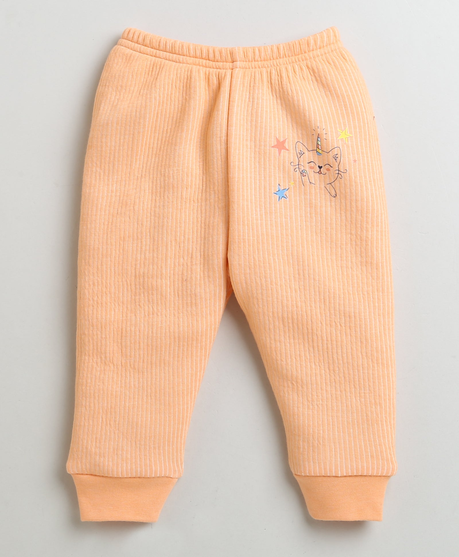 Orange Full Sleeves Cotton Thermal Jabla & Jogger Set