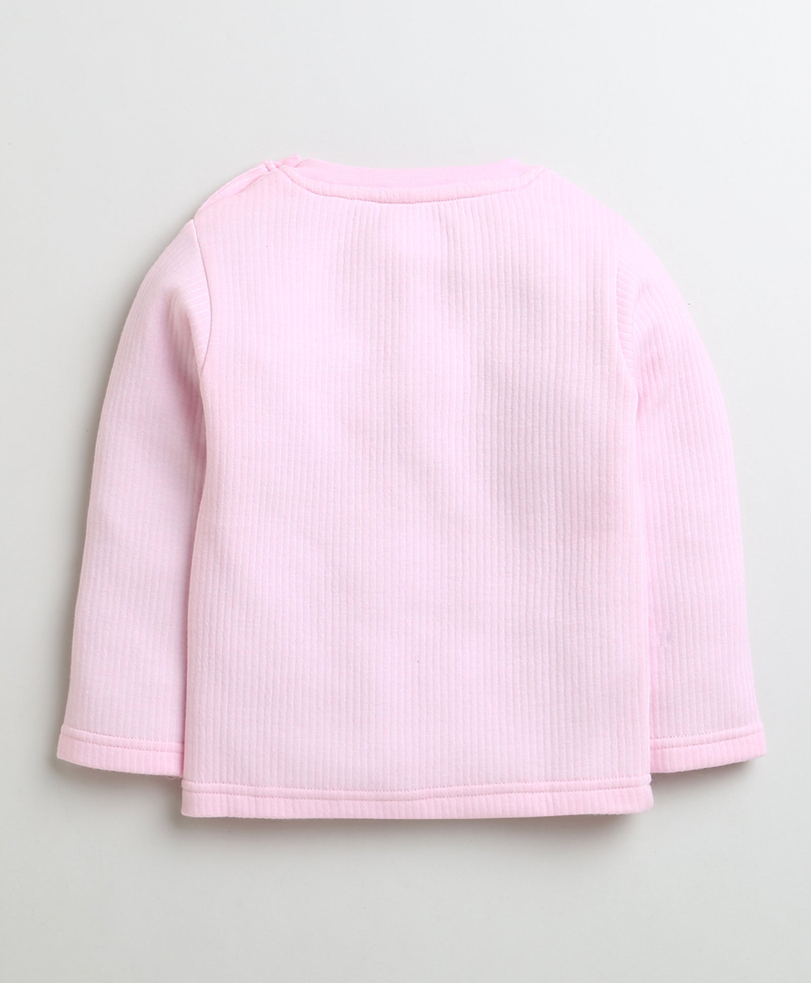 Pink Full Sleeves Cotton Thermal T-Shirt & Jogger Set