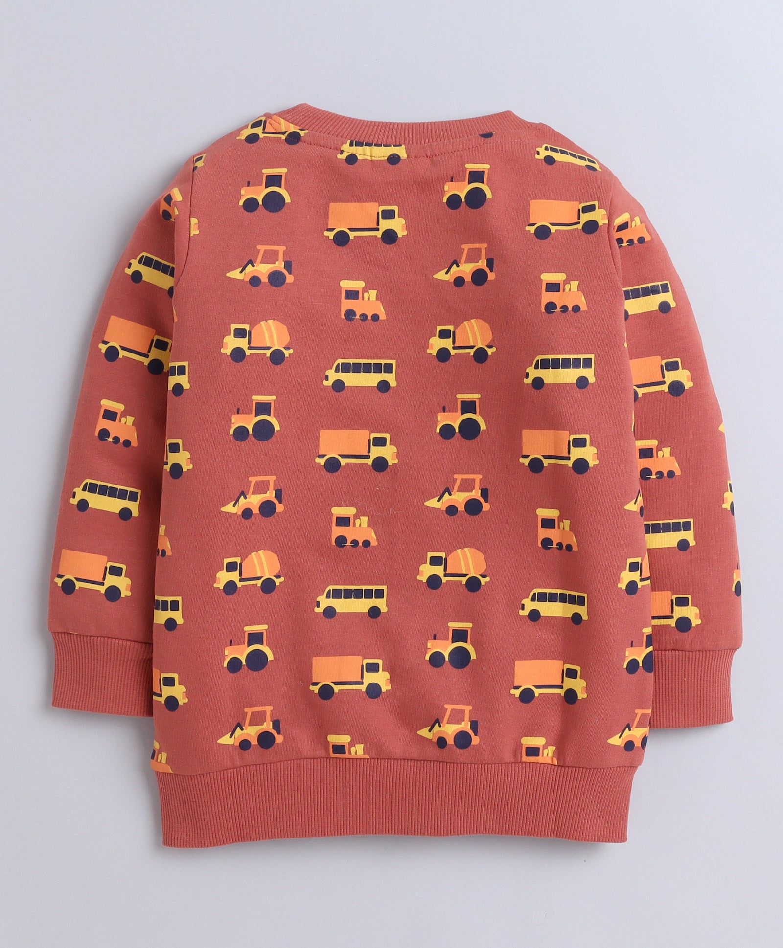 Brown Boys Full Sleeves Cotton Sweatshirt