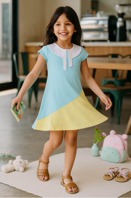 Rachel dual color dress