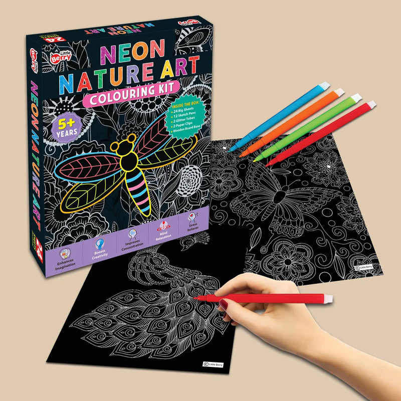 Neon Nature Art Colouring Kit