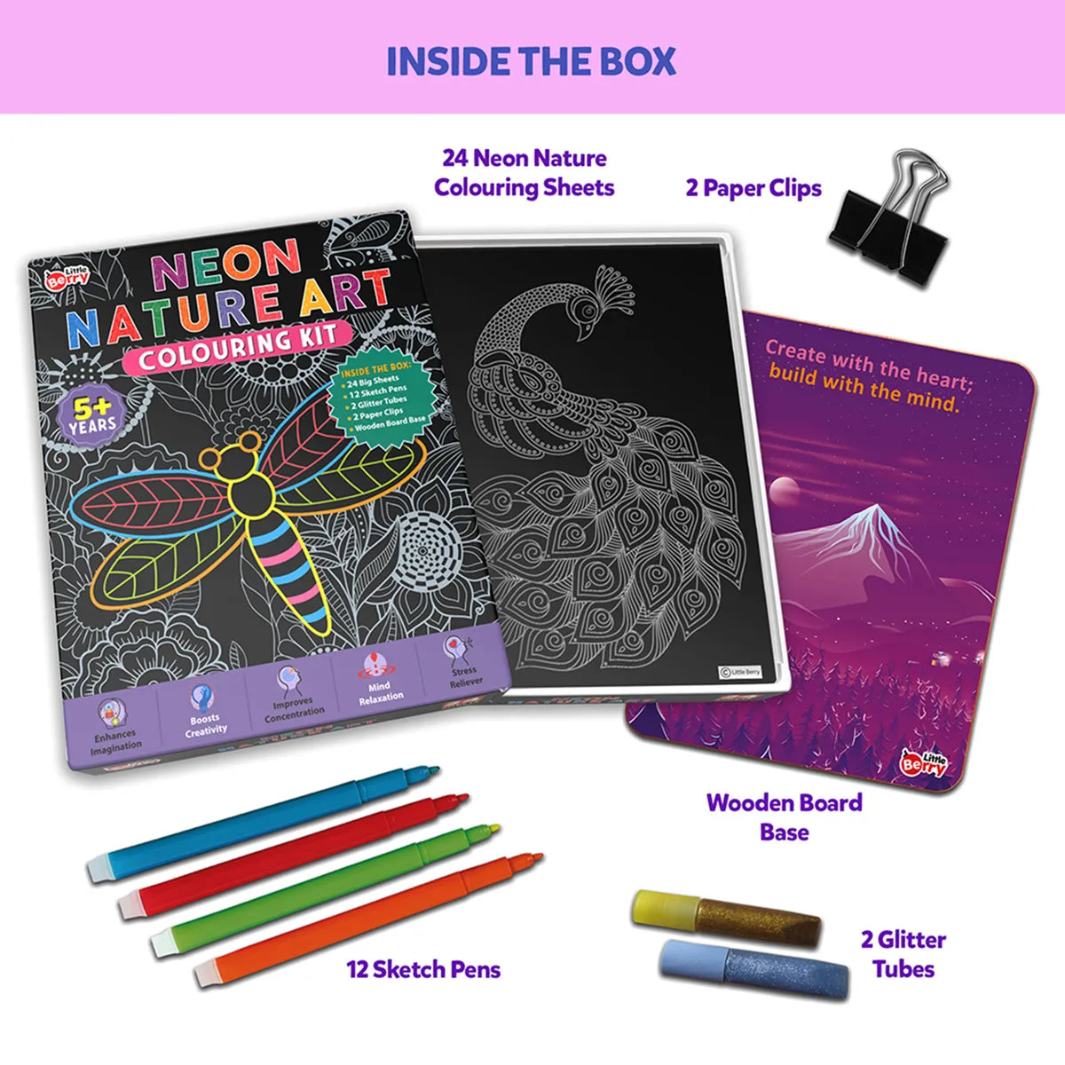 Neon Nature Art Colouring Kit