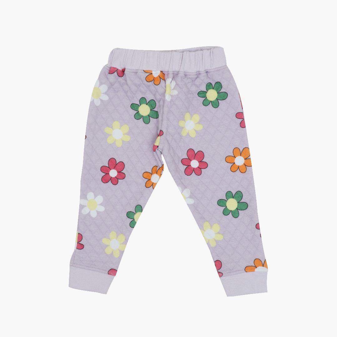 Quilted Top And Pant - Blue Animal Print