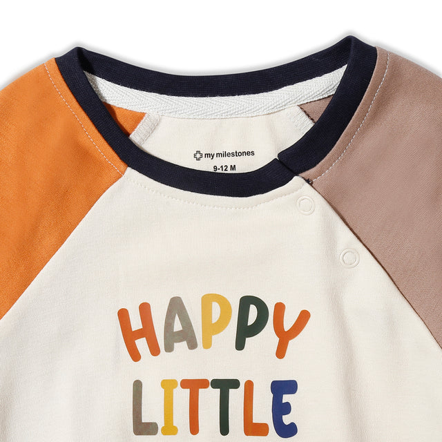 Happy Little Explorer Raglan Sleeves Bodysuit