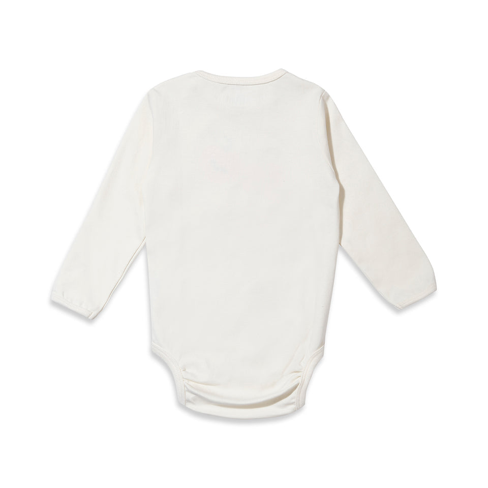 Embroidered Full Sleeves Bodysuit (Vanilla Ice)