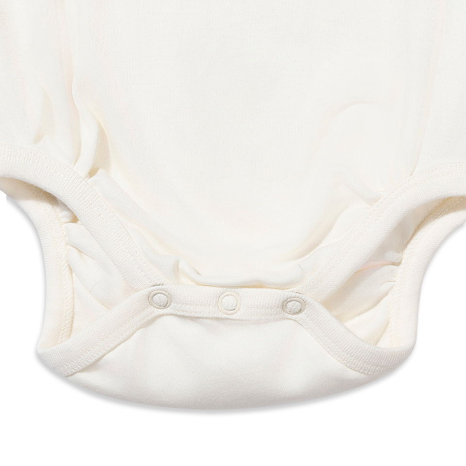 Embroidered Full Sleeves Bodysuit (Vanilla Ice)