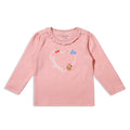 Bonjour Round Neck Tee With Frill (peach)