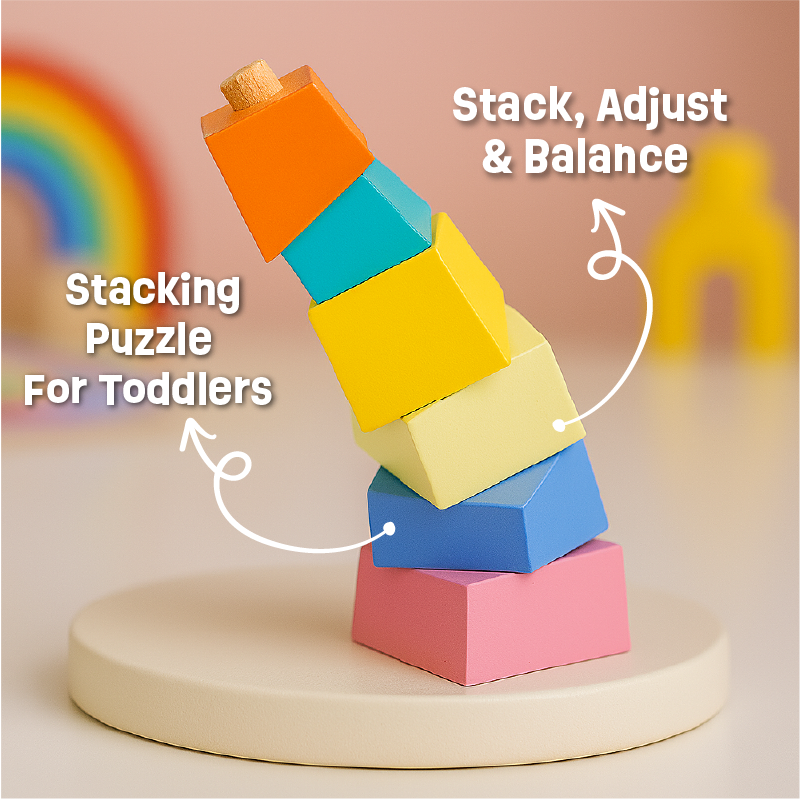 Leaning Tower - Stacking, Balance and Problem Solving Toy for Toddlers