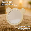 Teddy Mirror to engage baby during Tummy Time