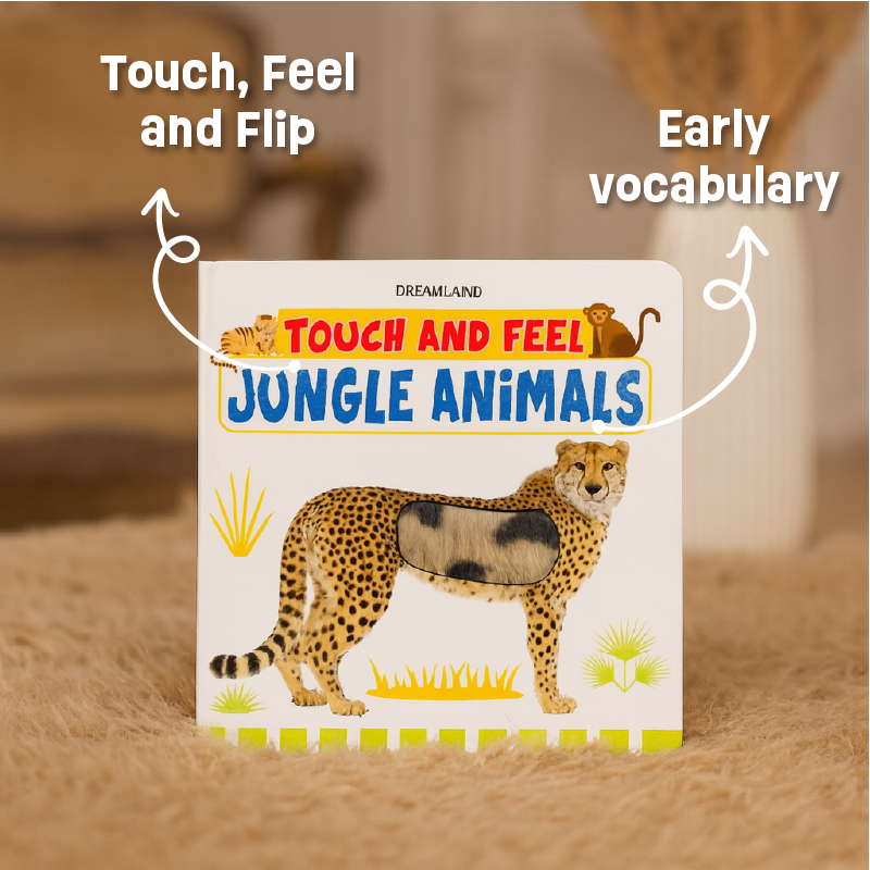 Jungle Animals - Touch and Feel Sensory Board Book
