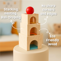 Wooden block set - Stacking, Nesting and Object Permanence Learning Toy