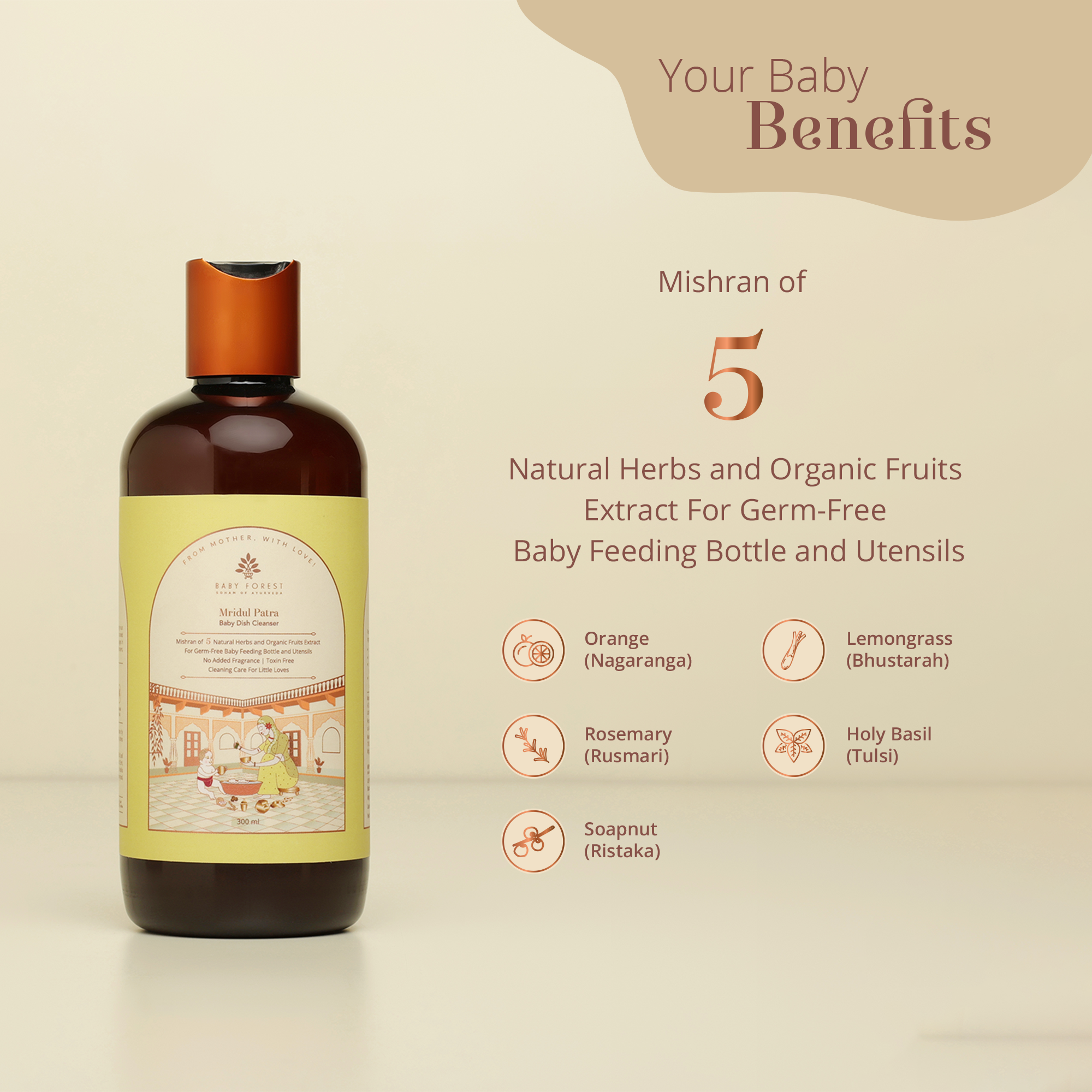 Mridul Patra Ayurvedic Baby Dish Cleanser