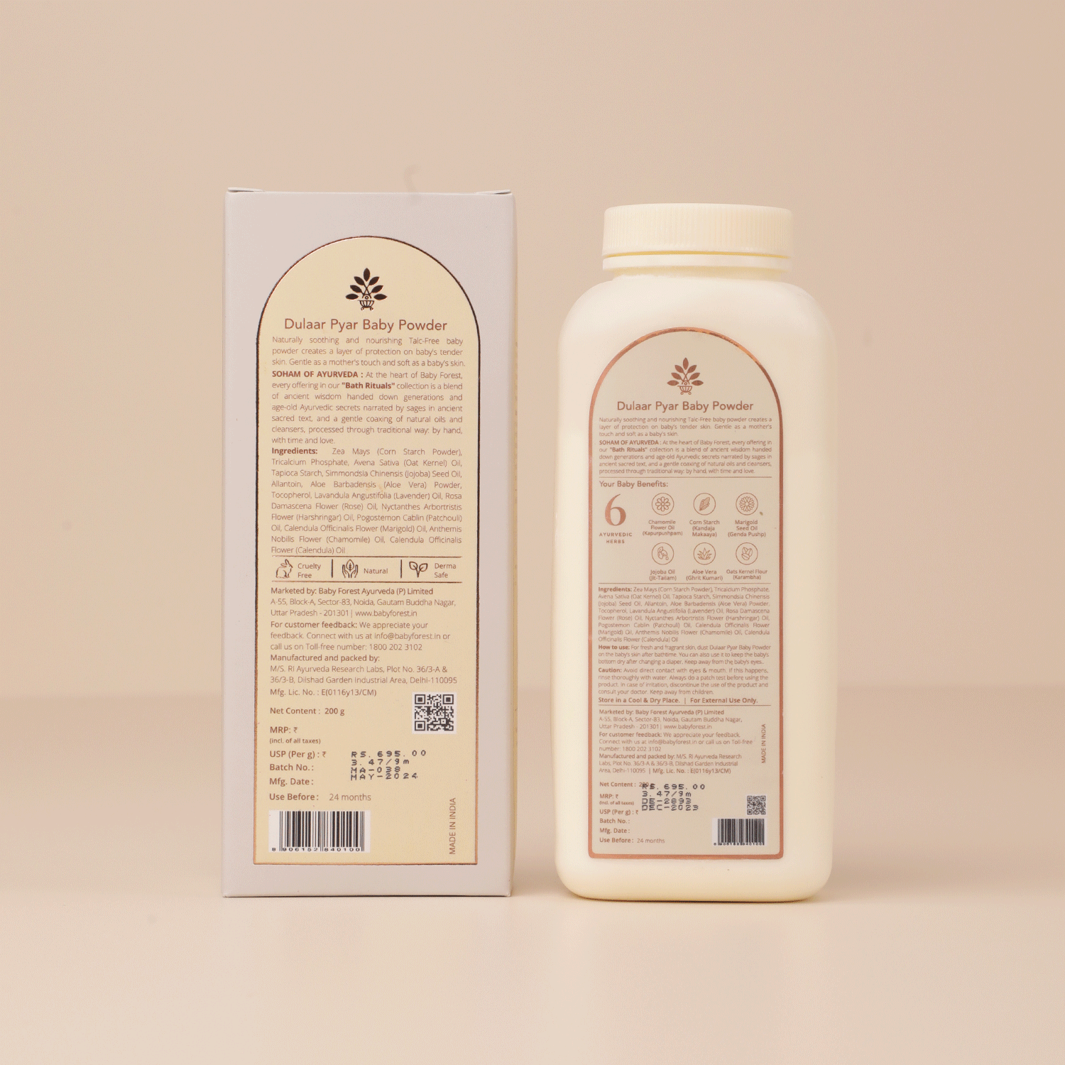 Baby Forest Dulaar Pyar Talc Free Baby Powder 200G