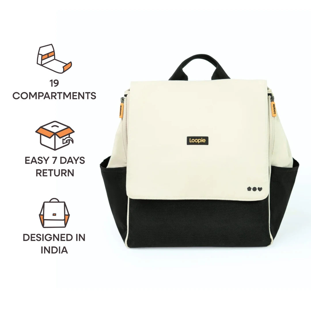 Loopie Robin Diaper Bag (Ivory)