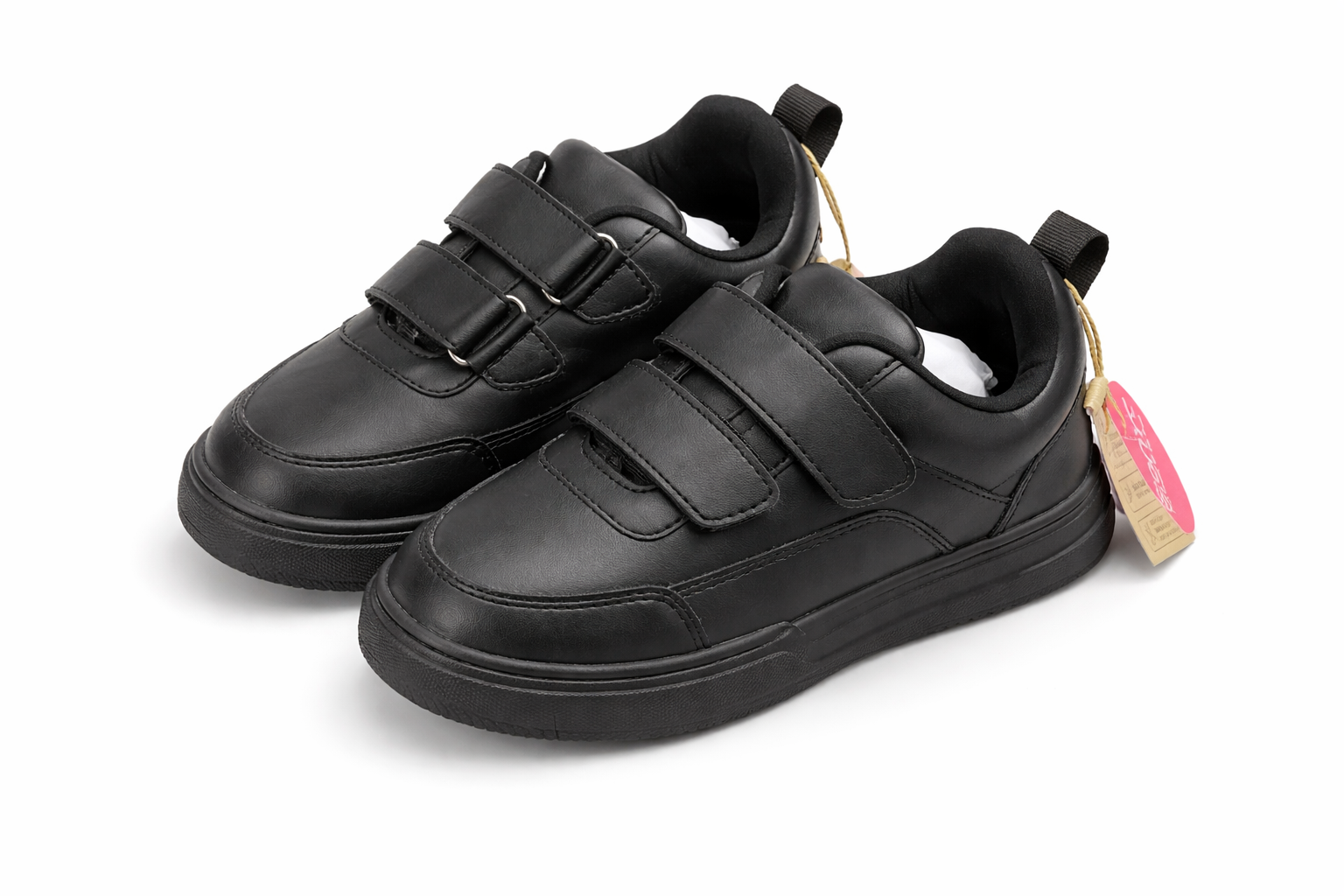Lace Free Premium School Shoes Black