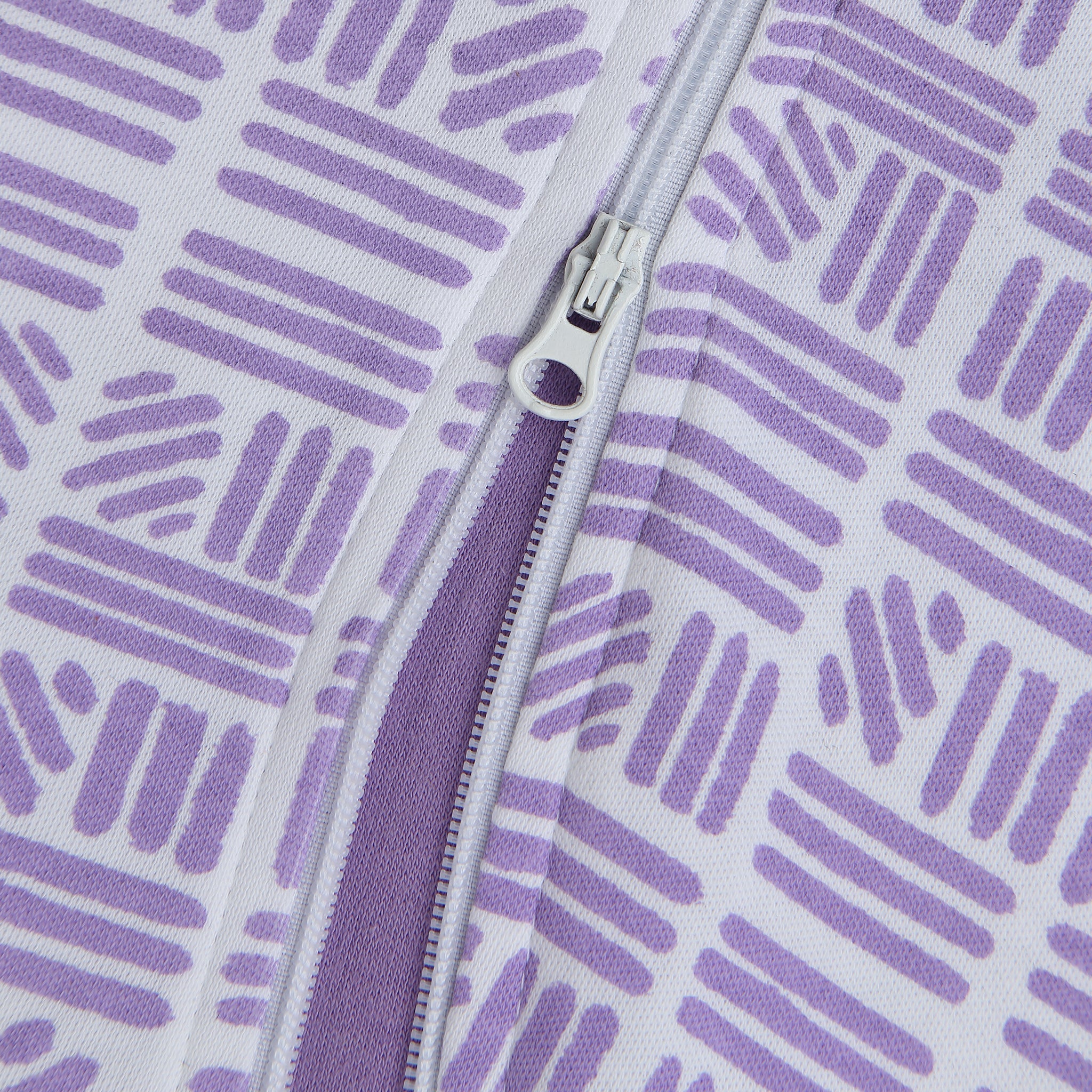 SnuggleSoft Lavender Hooded Sleepsuit - 100% Organic Cotton