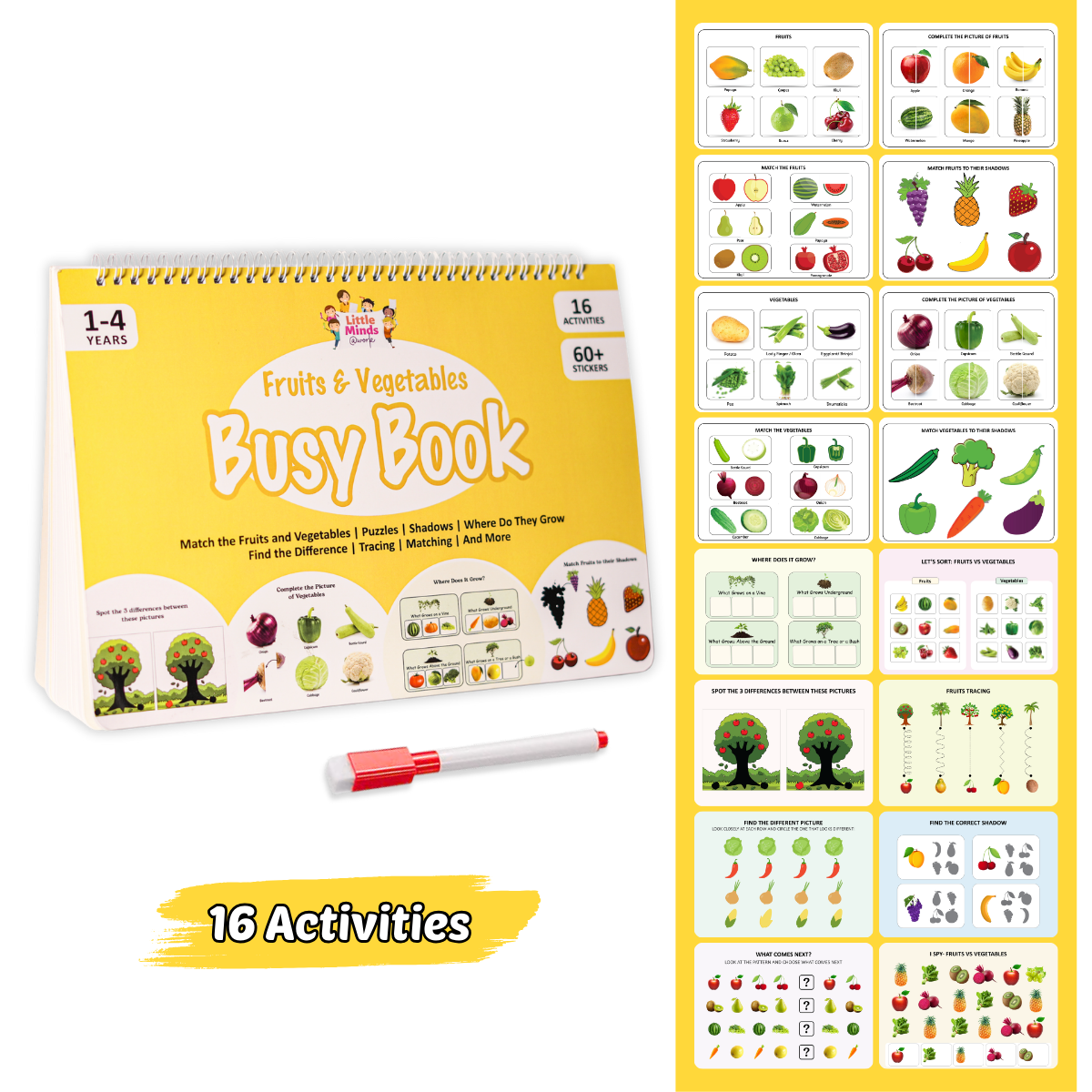 Fruits and Vegetables Busy Book