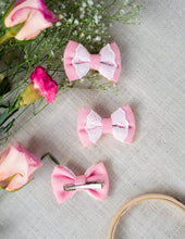 Pink Lace Mini Bow for Infants | Hair Clip | Headband