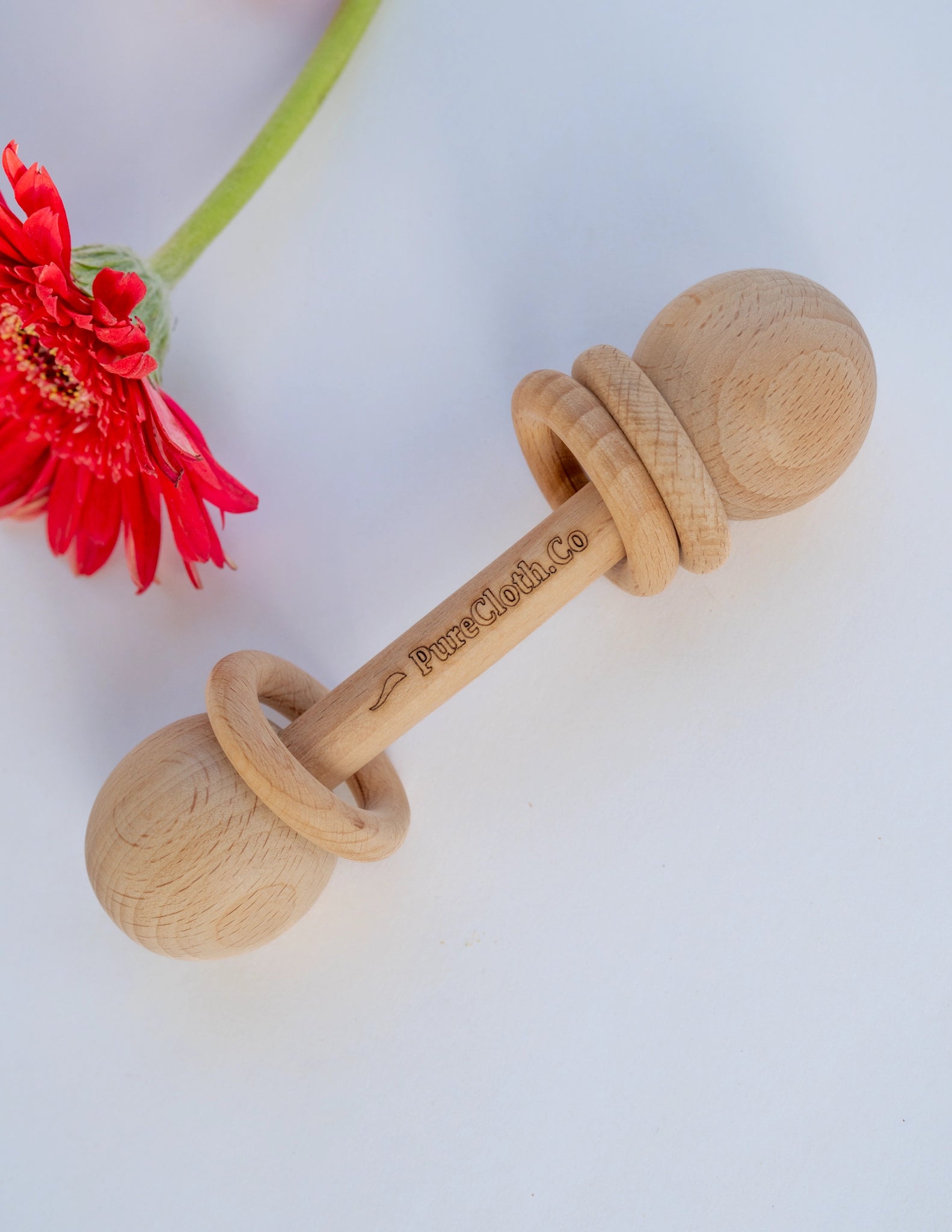 Pure Play Wooden Baby Rattle