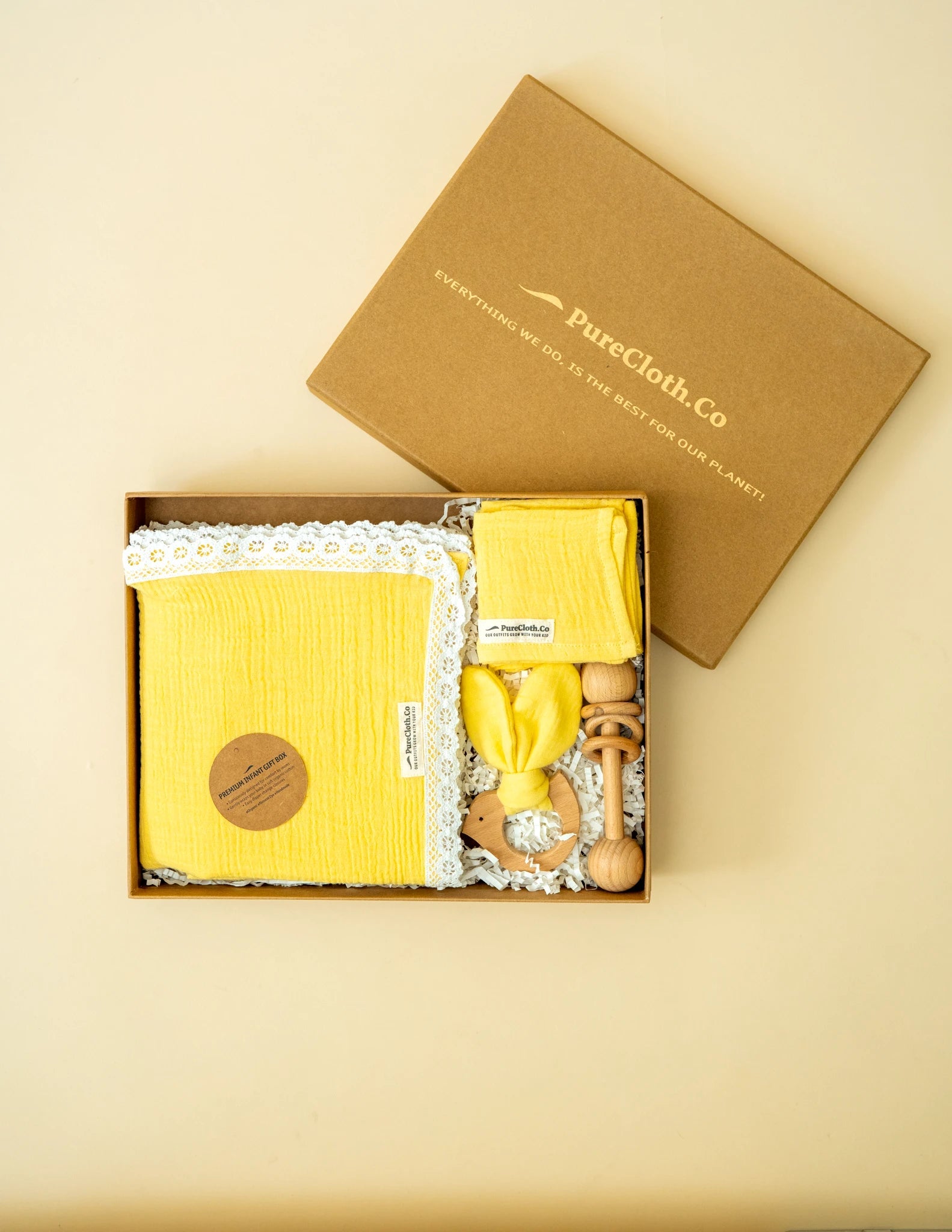 Gift Hamper for Newborn | The Little Nest Bundle | Mellow Yellow