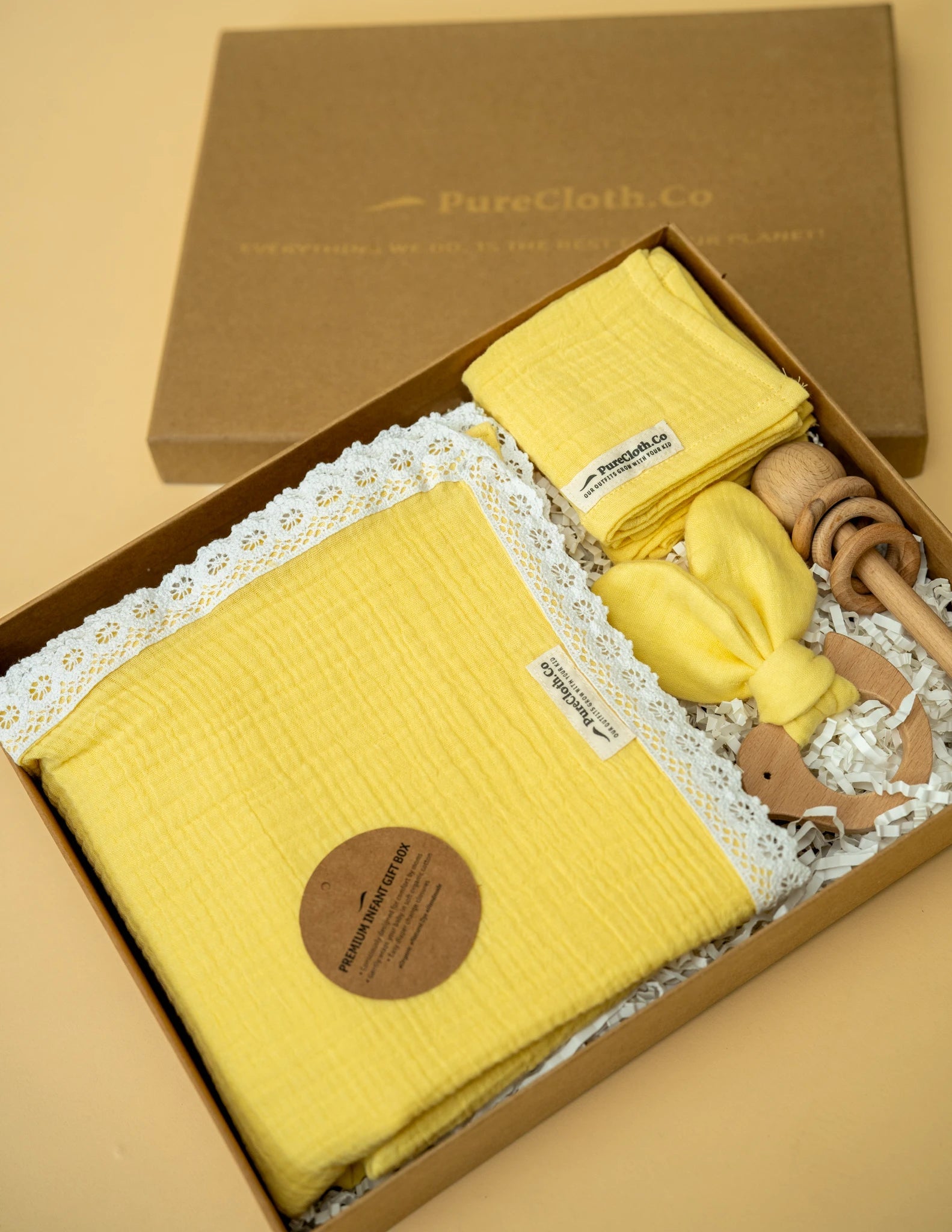 Gift Hamper for Newborn | The Little Nest Bundle | Mellow Yellow