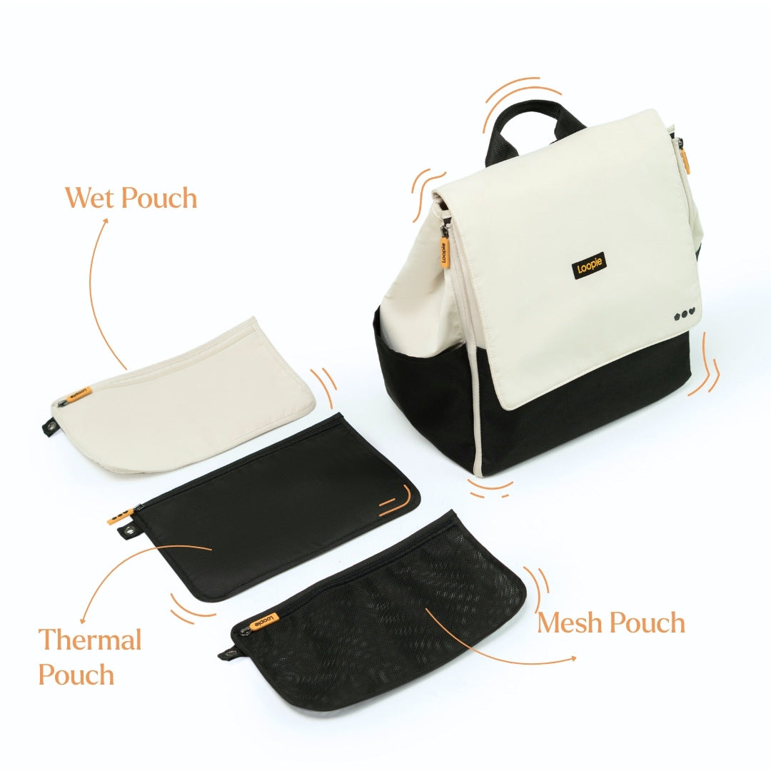 Loopie Robin Diaper Bag (Ivory)