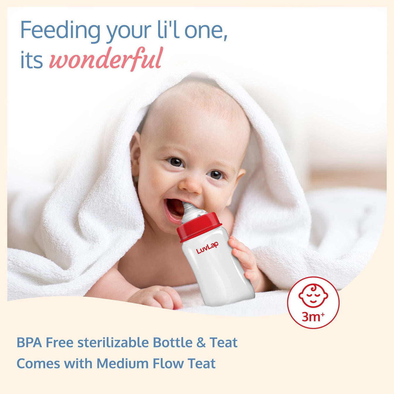 Anti-Colic Wide Neck Natura Flo Baby Feeding Bottle, 250Ml (Pack Of 2)