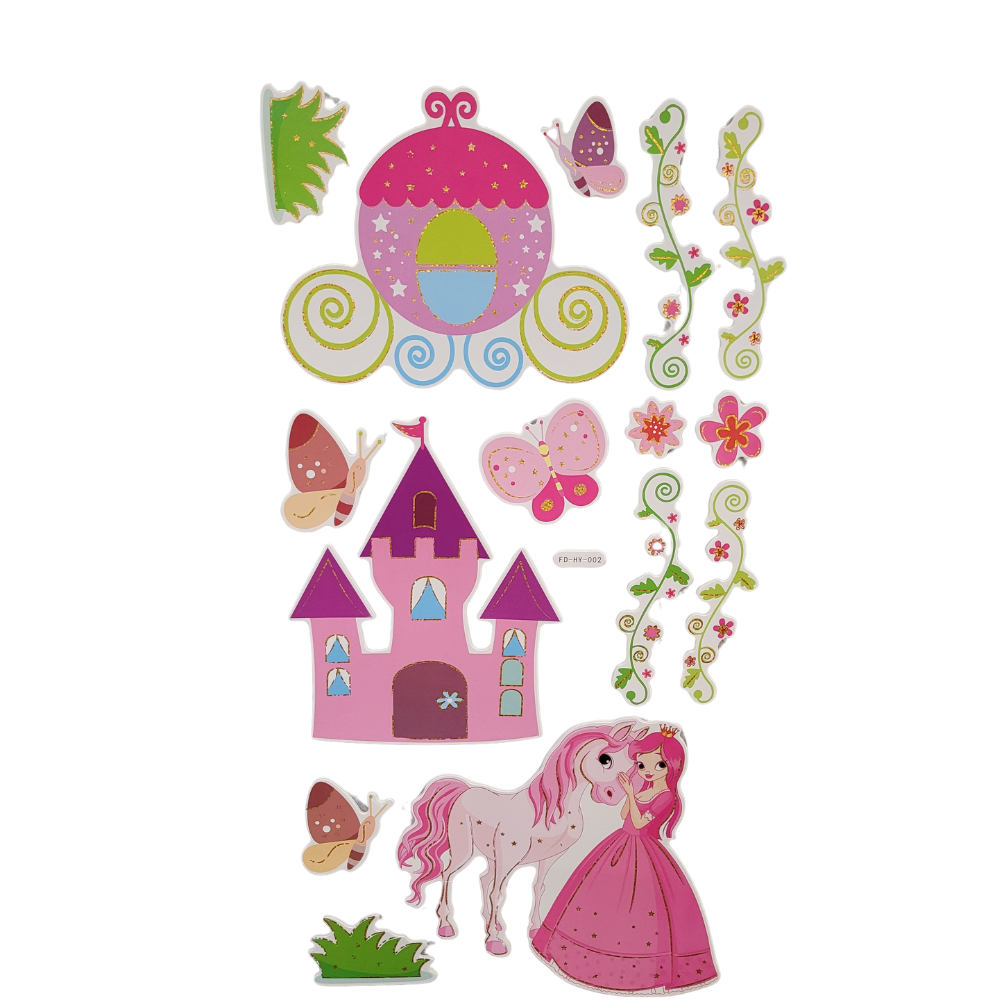 Cinderella 3D wall stickers