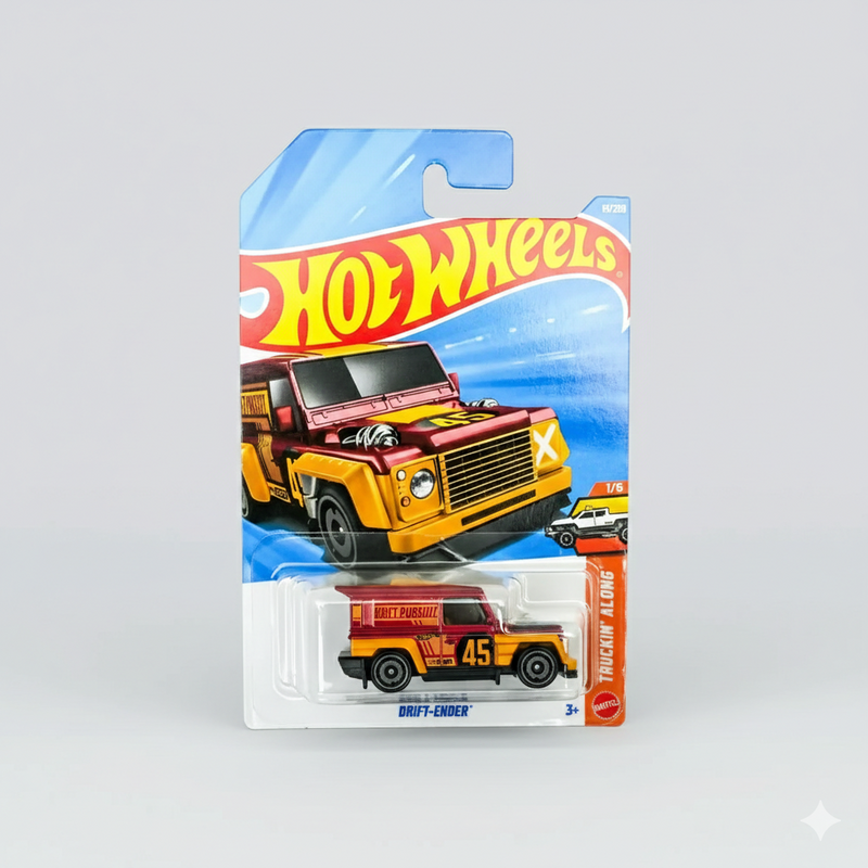 Hot Wheels Drift Ender Die Cast Car (Yellow & Red)