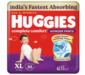 Huggies Complete Comfort Wonder Pants | Pant Style Baby Diapers Extra Large Size (Xl), 30 Count, Ideal For 12 To 17 Kgs