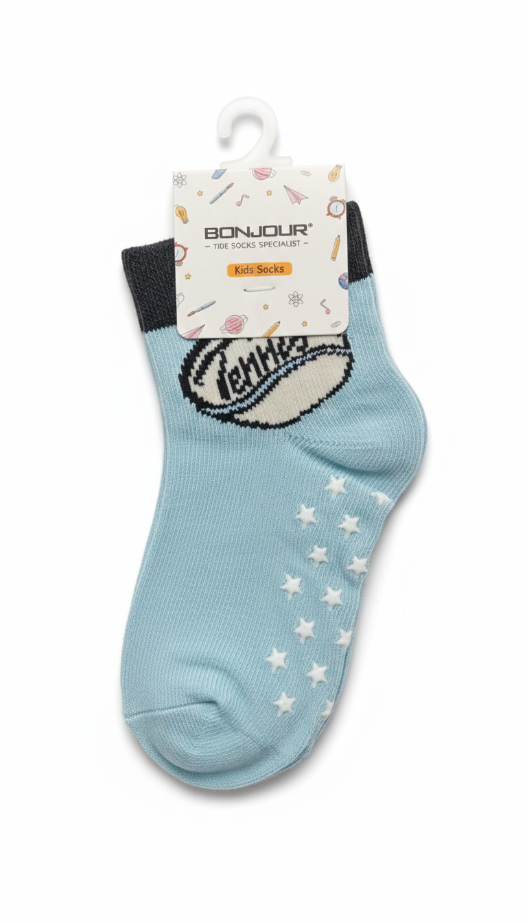 Kids Fancy Boys Ankle Socks With Blue And Black Colour