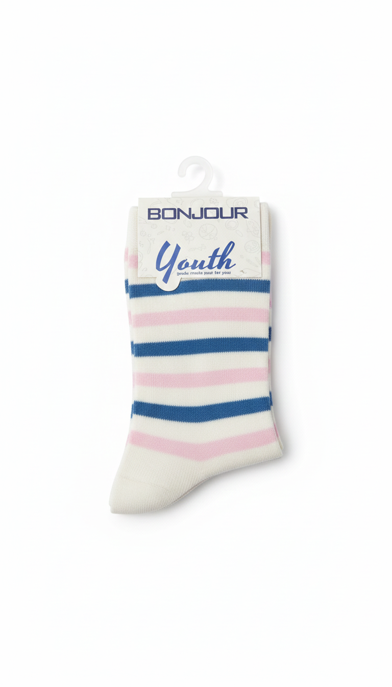 Cushion Girls Socks With Multi Colour