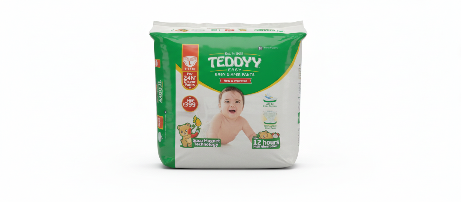 Teddyy Easy Babby Diaper Pants, Large (24Pcs) (9-14 Kg)