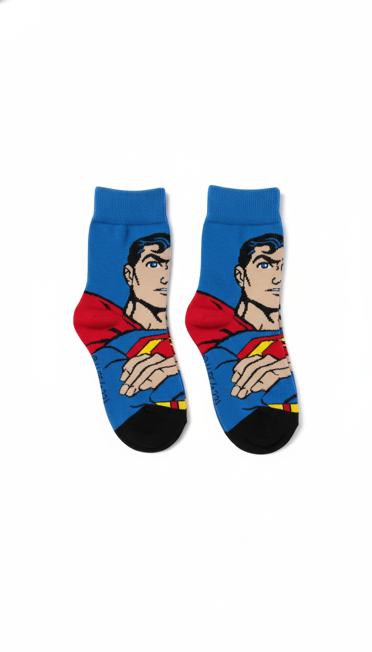 Superman Kids Socks Blue Colour