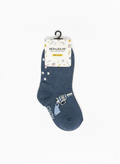 Kids Fancy Boys Ank Socks Dark Blue