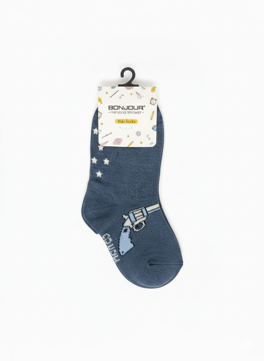 Kids Fancy Boys Ank Socks Dark Blue