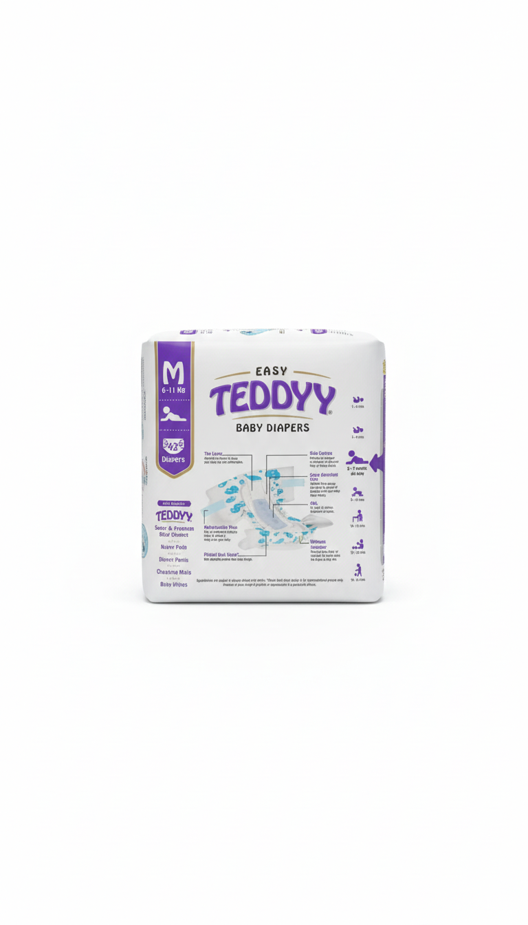Easy Teddyy Babby Diaper Pants,  Medium (42Pcs) (6-11 Kg)