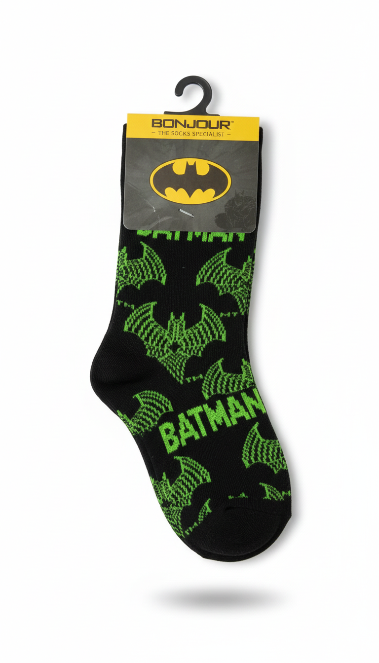Black Colour Batman Kids Anklet Socks
