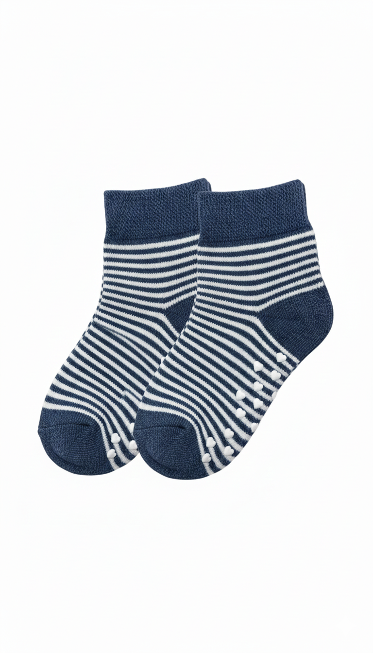 Cushion Girls Ankle Socks Blue And White